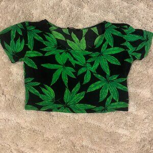 Motel Rocks Leaf Crop Top size L